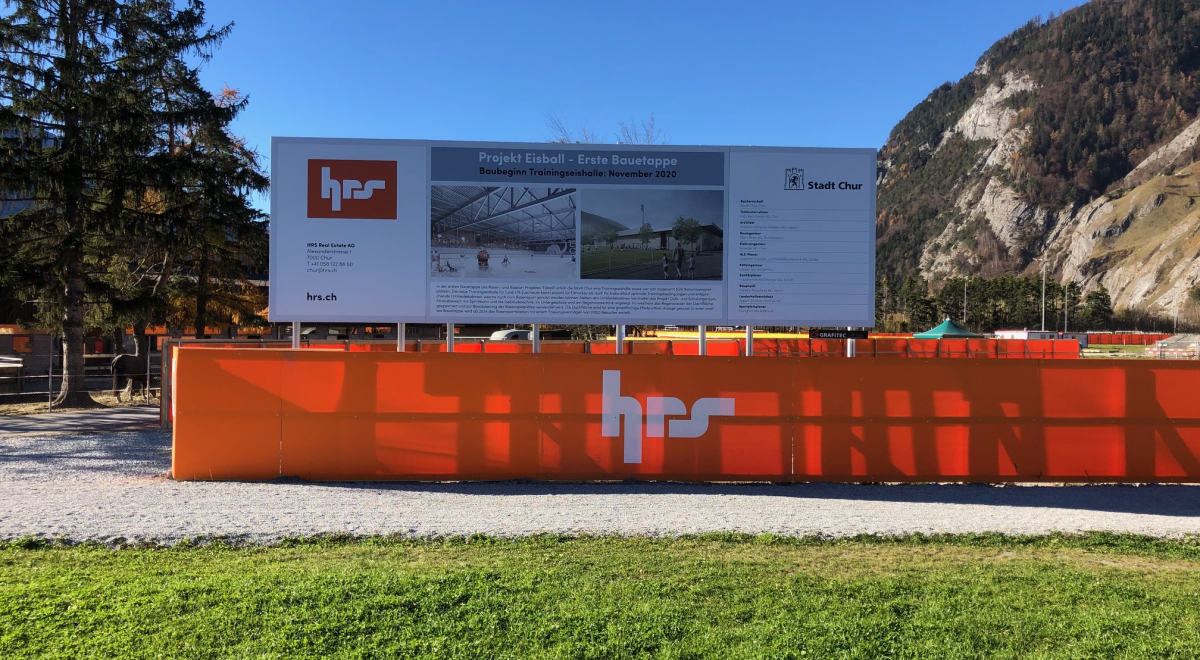 Web Bautafel Chur Eisball